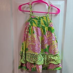 Lilly Pulitzer Pink and Green Kids Dress